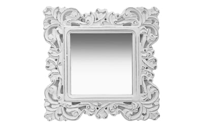 White Carved Wall Mirror